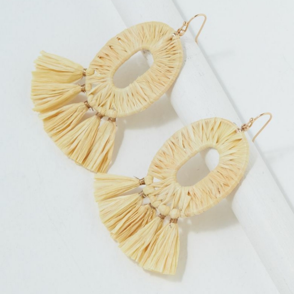 AE Raffia Tassel Earrings - Picture 3 of 3